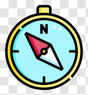 Compass Logo - Blue Compass For Navigation Transparent PNG