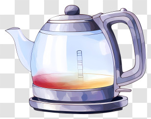Glass Tea Kettle - Electric Kettle For Quick Boiling Transparent PNG