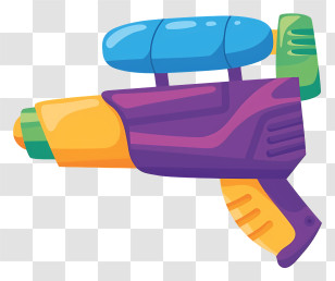 Water Gun - Colorful Water Gun For Summer Fun Transparent PNG