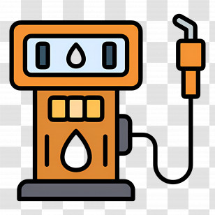 Gas Station - Orange Gas Pump Icon Transparent PNG