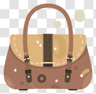 Handbag - Stylish Brown Handbag Illustration Transparent PNG