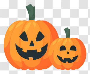 Halloween Spooky Carved Pumpkins - Spooky Jack-o'-Lanterns Transparent PNG