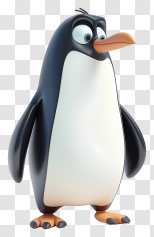 Penguin Madagascar - 3D Cartoon Penguin Character Transparent PNG