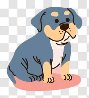 Dog - Cartoon Dog Sitting Illustration Transparent PNG