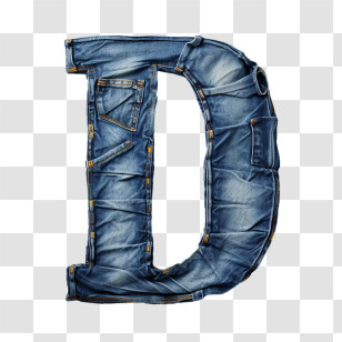Letter D - Denim Letter D Transparent PNG