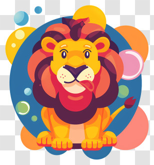 Lion King - Cute Cartoon Lion Transparent PNG