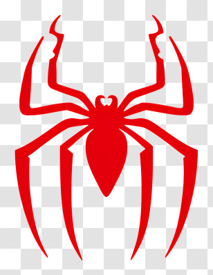 Spiderman - Red Spider Symbol Design Transparent PNG