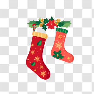 Christmas Stocking - Decorative Christmas Stockings Transparent PNG