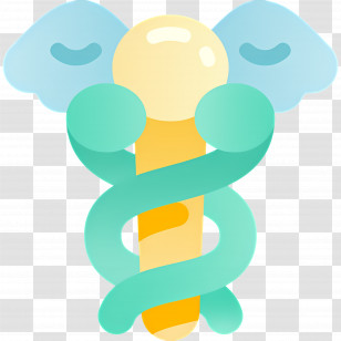 Nurse Symbol - Caduceus Medical Symbol Illustration Transparent PNG