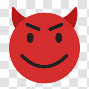 Emoji Devil - Mischievous Red Devil Emoji Transparent PNG