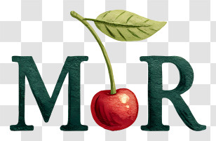 Mr Cherry Logo - MOR Logo With Cherry Transparent PNG