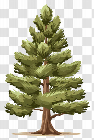 Pine Tree - Evergreen Tree Illustration For Nature Concepts Transparent PNG