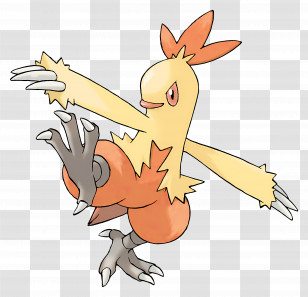 Combusken - Combusken In Fighting Stance Transparent PNG