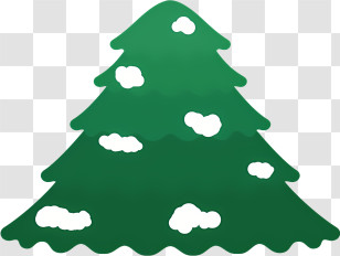 Green Christmas Tree - Christmas Tree With Snow Accents For Holiday Charm Transparent PNG