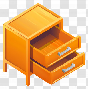 Office Drawer - Wooden Drawer Illustration Transparent PNG