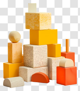 Building Blocks - Set Of Colorful Building Blocks Transparent PNG