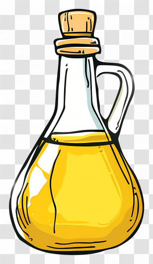 Cooking Oil - Glass Bottle With Olive Oil For Cooking Transparent PNG