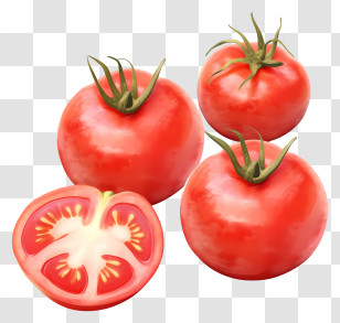 Red Tomatoes - Red Ripe Tomatoes Illustration Transparent PNG