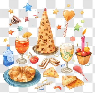 Purim - Festive Party Food And Drinks Transparent PNG