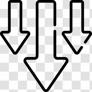 Down Arrow - Black Downward Arrows Icon Transparent PNG