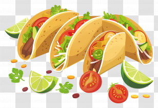 Taco Bar - Delicious Tacos With Fresh Toppings Transparent PNG