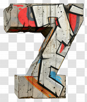 Number 7 - Graffiti Number Seven Transparent PNG