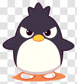 Badtz Maru - Angry Cartoon Penguin With Fierce Expression Transparent PNG