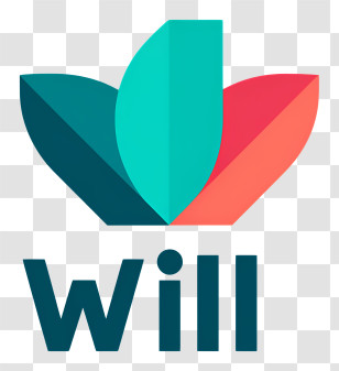 Will Logo - Will Abstract Leaf Logo Transparent PNG