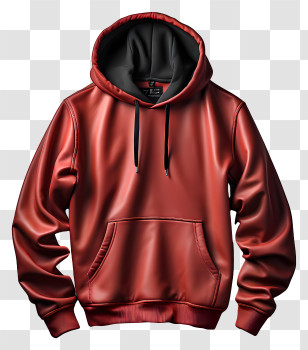 Hoodie - Red Hoodie With Black Lining Transparent PNG