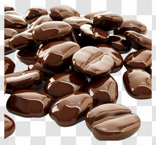 Coffee Beans - Rich Chocolate-Covered Coffee Beans Transparent PNG