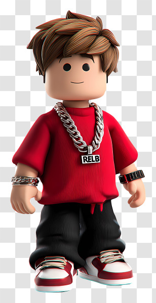 Roblox Render - Stylish Cartoon Character Transparent PNG