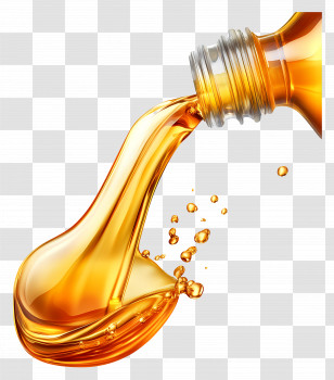 Golden Oil Pouring - Golden Oil Pouring In A Flowing Motion Illustration Transparent PNG