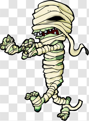 Egypt - Cartoon Wrapped Mummy For Halloween Transparent PNG