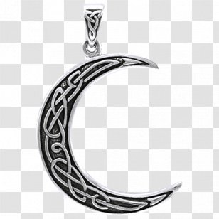 Celtic Knot Triquetra Moon Celts Necklace - Gold Transparent PNG