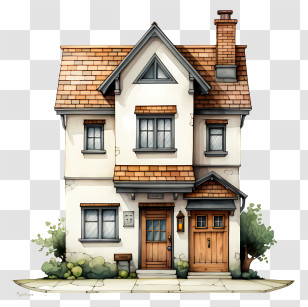 House - Small Cute Doodle House Transparent PNG