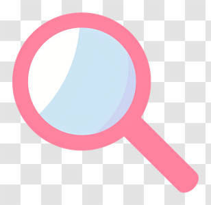 Icon - Pink Magnifying Glass Illustration Transparent PNG