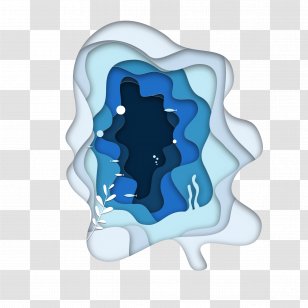 Paper Blue Origami - Fish - Pool Vector Tunnel Effect Transparent PNG