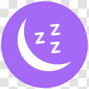 Sleep Zzz - Moon And Sleep Icon In Purple Transparent PNG