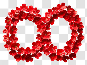 Infinity Symbol - Red Floral Infinity Symbol Transparent PNG