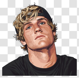 Logan Paul - Person Illustration With Cap Transparent PNG