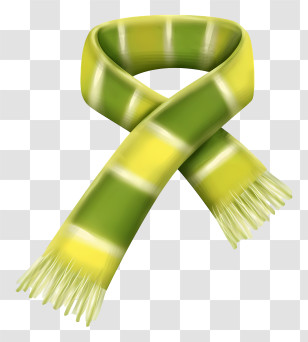 Yellow Scarf - Green And Yellow Scarf Transparent PNG