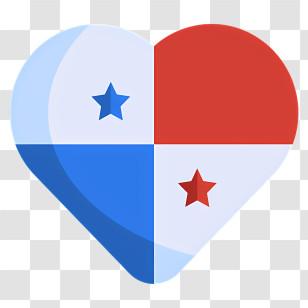 Panama Flag - Panama National Flag Heart Transparent PNG