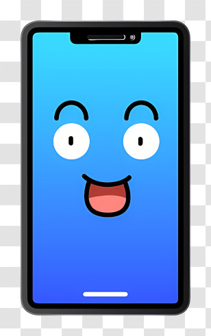 Smile - Happy Smartphone Character Transparent PNG