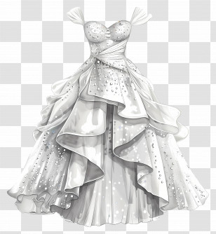 Short Wedding Dress - Elegant White Dress Transparent PNG