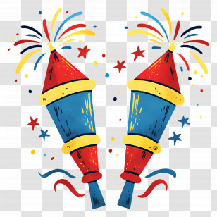 Fireworks - Colorful Fireworks For Celebration Transparent PNG