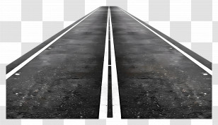 Straight Road - Straight Asphalt Road With White Lines Transparent PNG