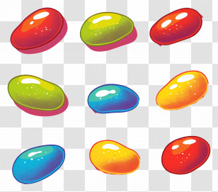 Jelly Beans - Assorted Colorful Jelly Beans Transparent PNG