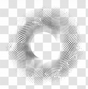 Dotted Circle - Circular Abstract Halftone Design Transparent PNG