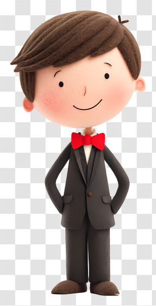 Young Boy In Formal Suit - Boy In Formal Suit With Bow Tie Transparent PNG