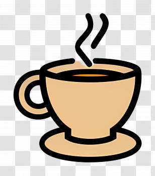 Coffee Logo - Cartoon Cup Of Steaming Coffee Transparent PNG
